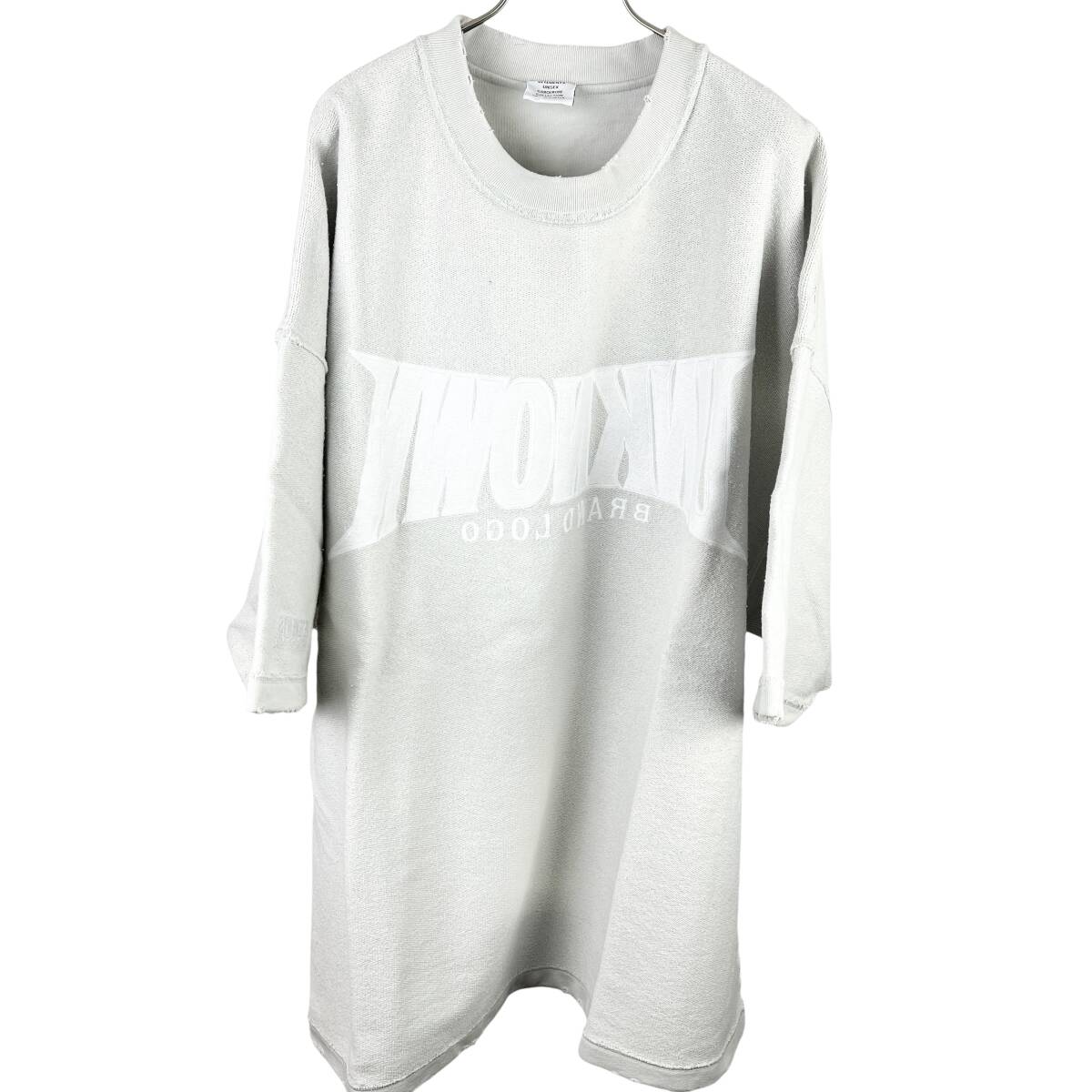 Vetements(ヴェットモン) Mirrored Writing Big Size T Shirt (white)