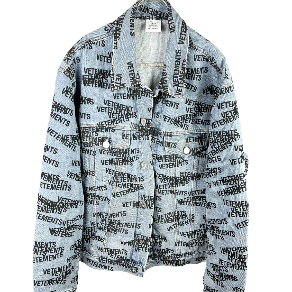 Vetements(ヴェットモン) STAMP WHOLE LOGO DENIM JACKET 22SS (indigo)