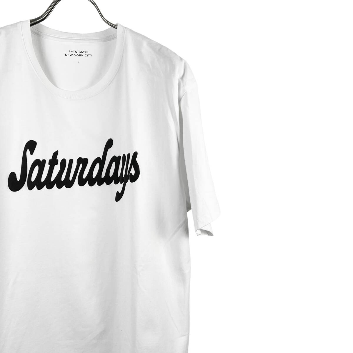 SATURDAYS New York City (サトディー) LOGO Shortsleeve T Shirt (white)_画像4