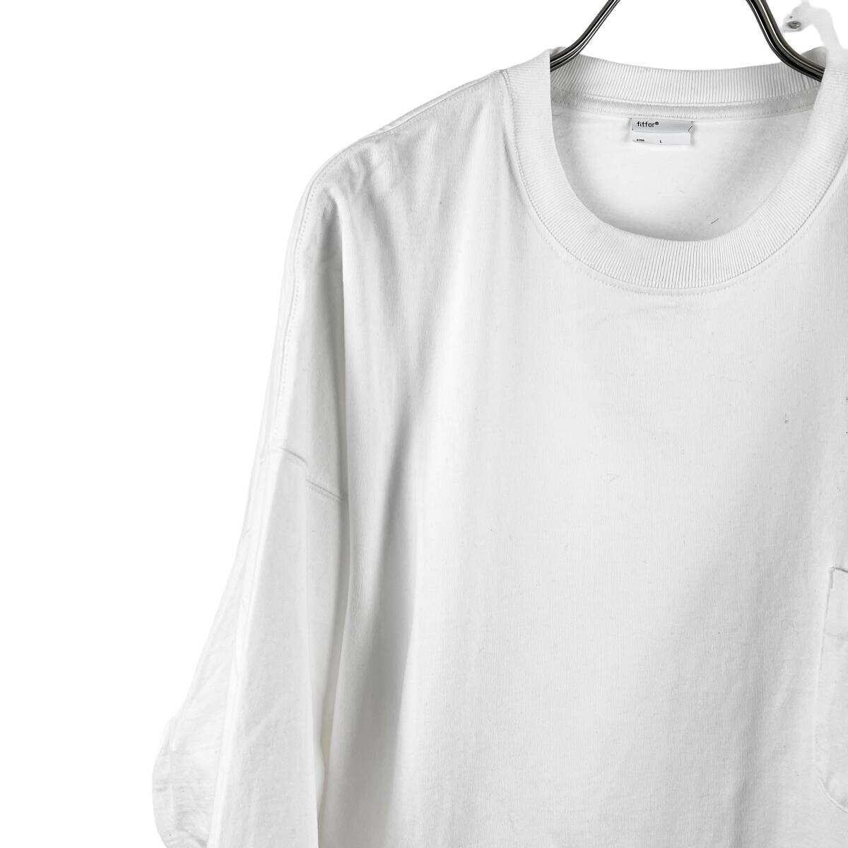 FIT FOR（フィットフォー）Cotton Longsleeve T Shirt (white)_画像3
