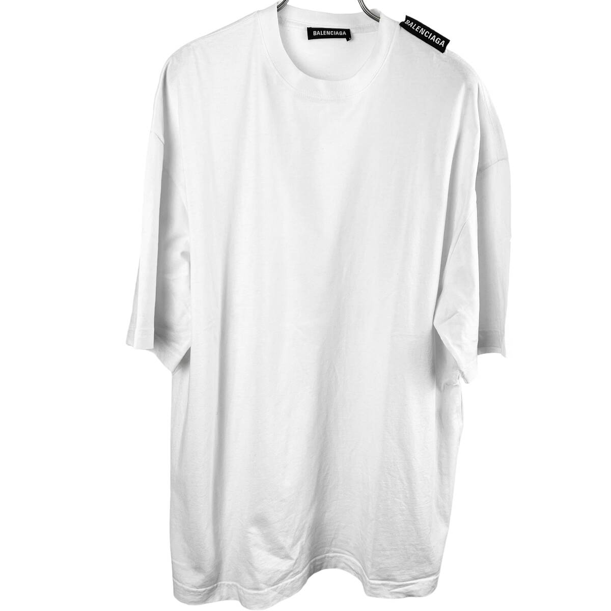 Balenciaga(バレンシアガ) Shoulder Logo Tag T Shirt (white)