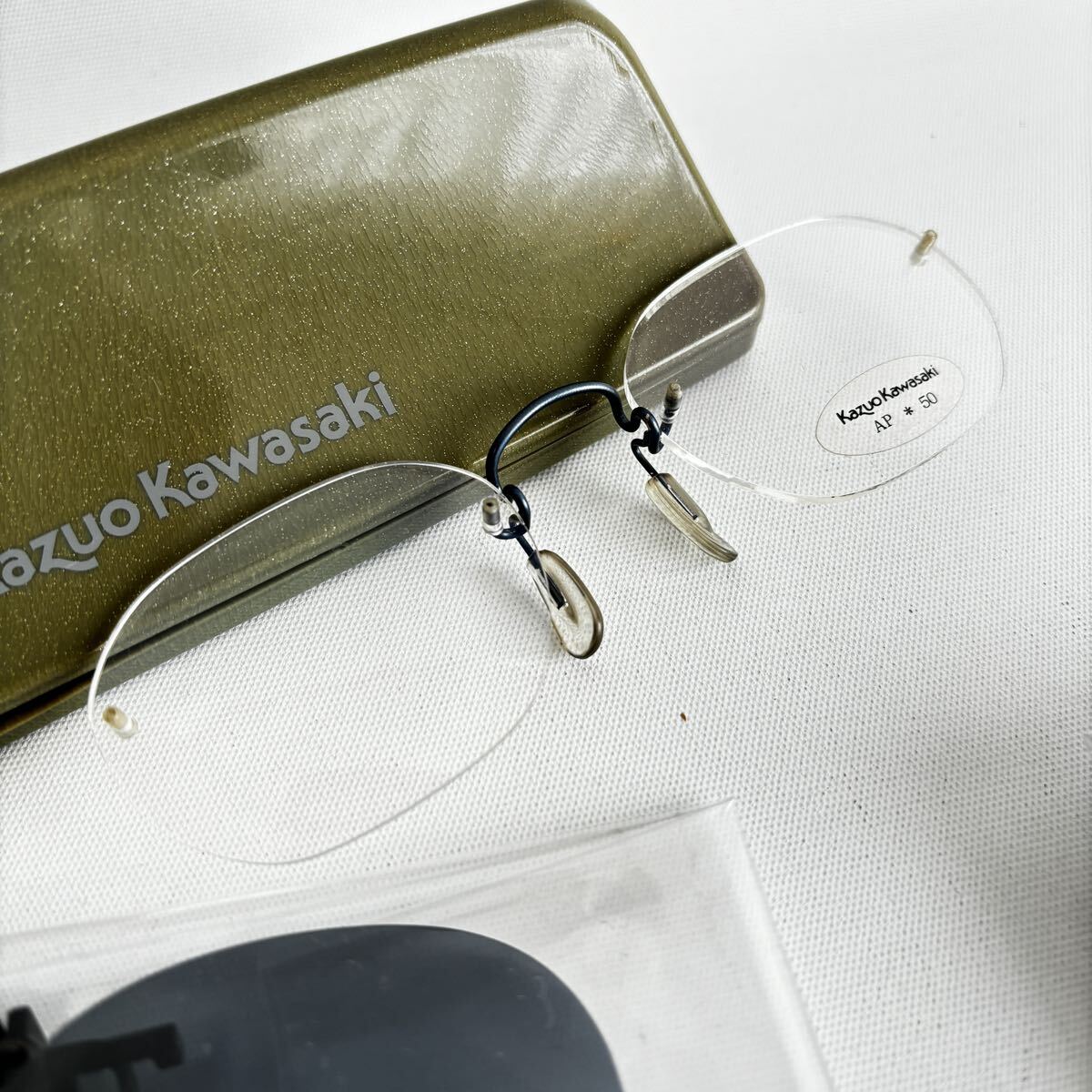  old shop glasses shop discharge summarize clip type tip-up sunglasses Christian Dior Kawasaki Kazuo kooki Temple great number 
