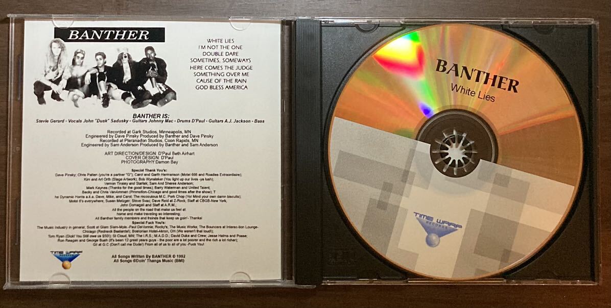 TIME WARP RECORDS【EXTREME系産メロハー】BANTHER / White Lies 輸入盤 メロディアスハードの画像3