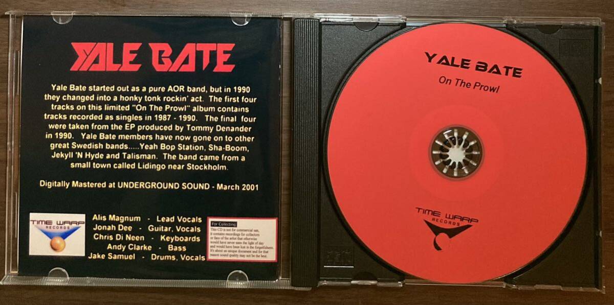 TIME WARP RECORDS【キラキラkey系スウェーデン産メロハー】YALE BATE / On The Prowl メロディアスハードの画像3