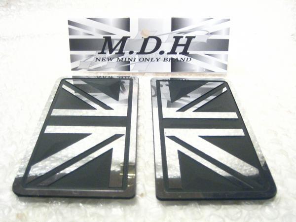 MINI R55/F54 ナンバーガーニッシュ/ユニオンジャック(2PCS)【Halt Design/ハルトデザイン製】新品/BMWミニ/MDH/UJ/の画像1