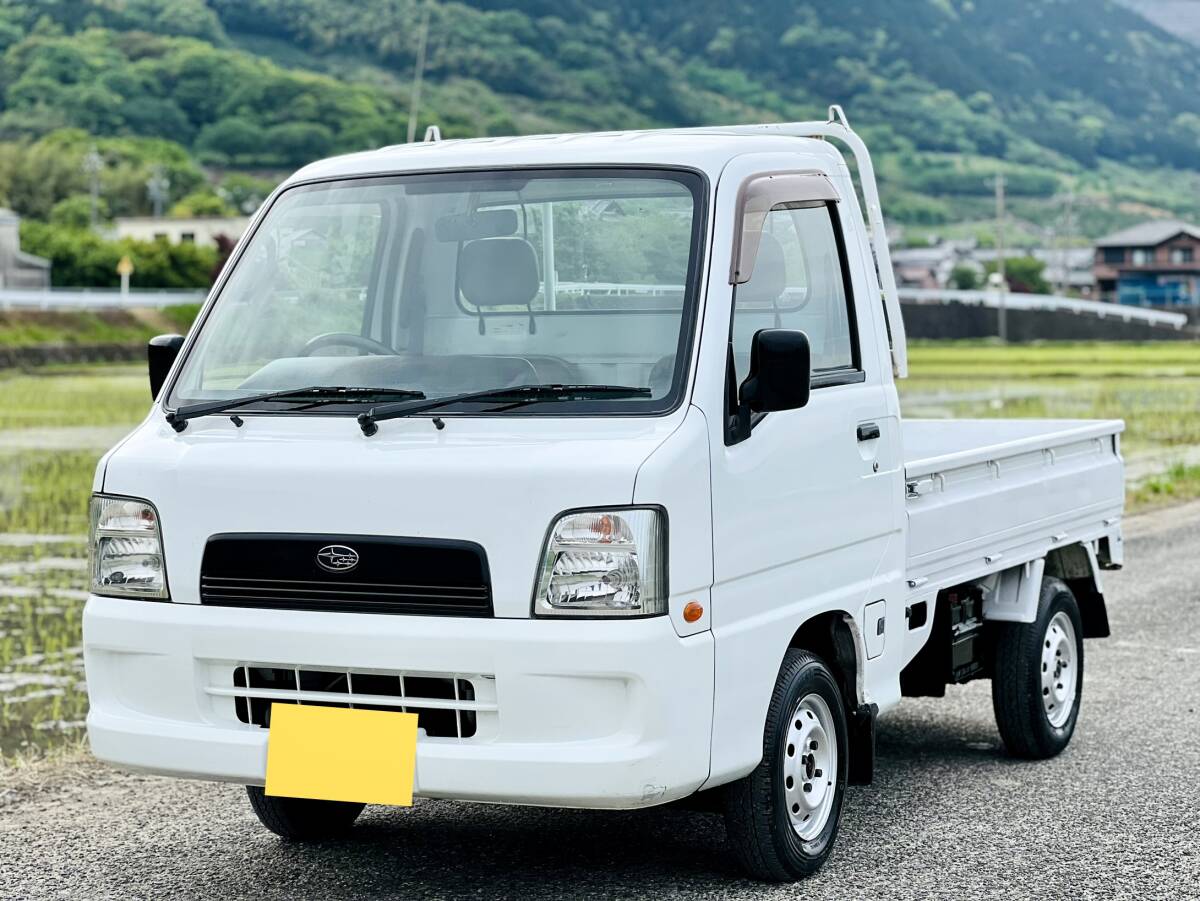 ◎H15年◎LE-TT2◎スバルサンバートラック◎4WD◎5速マニュアル◎車検令和8年5月まで◎パワステエアコン付き◎タイミングベルト交換の画像1