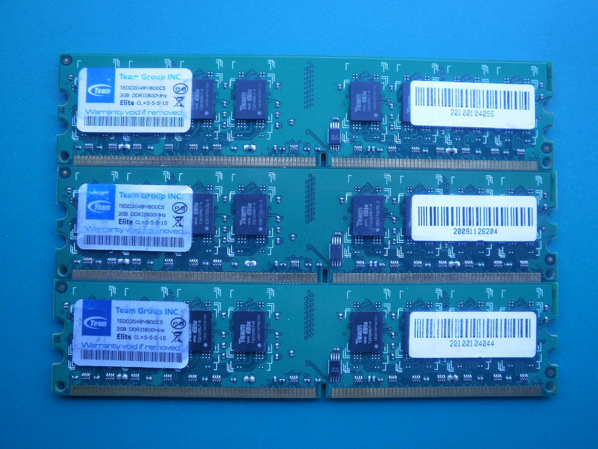 Teen製 PC2-6400 (DDR2-800) 6GB（2GB×3枚）_画像1