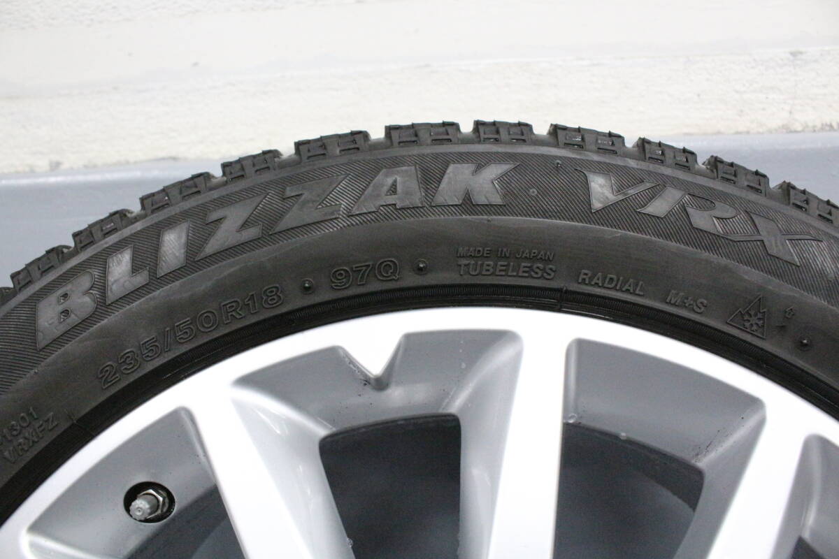 2412【美品】BLIZZAK ブリザック VRX 235/50R18 2015年製 マセラティ純正アルミ PCD114.3 ギブリ/クアトロポルテ/グランツーリスモの画像6