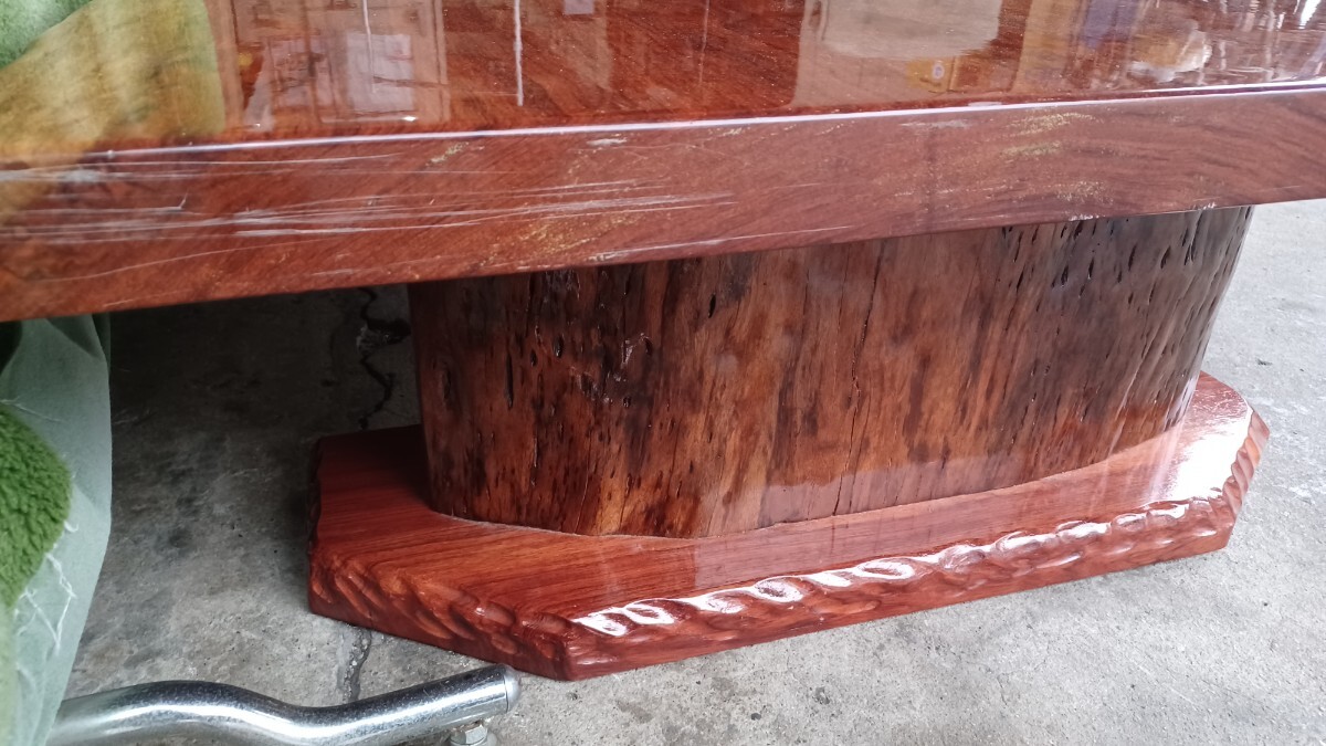 ブビンガ 高級座卓 150×90  天然木無垢材 無垢一枚板 一枚板テーブル 座卓 一枚板 ローテーブルの画像5