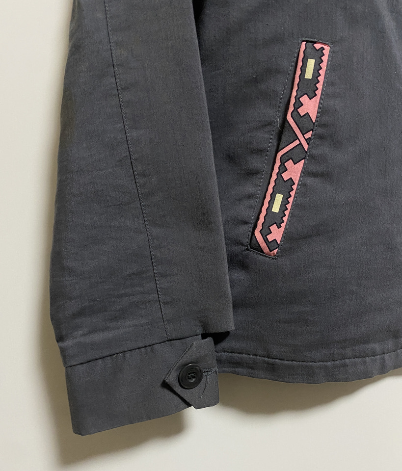 希少▽BAMBINO バンビーノ レーヨン ギャバジャン ジャケット サイズ2 グレー 日本製 MODS ロカビリー の画像6