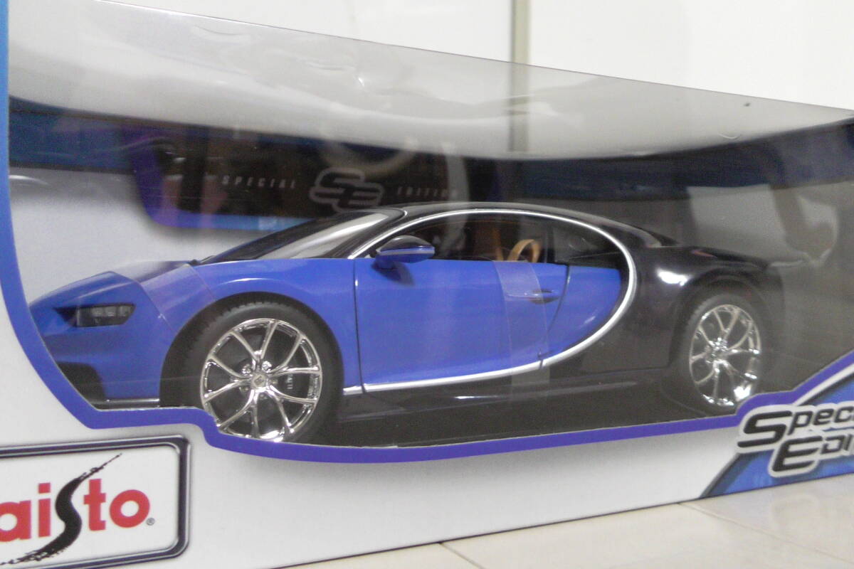  unopened new goods free shipping 1/18 Maisto Bugatti si long blue Maisto 