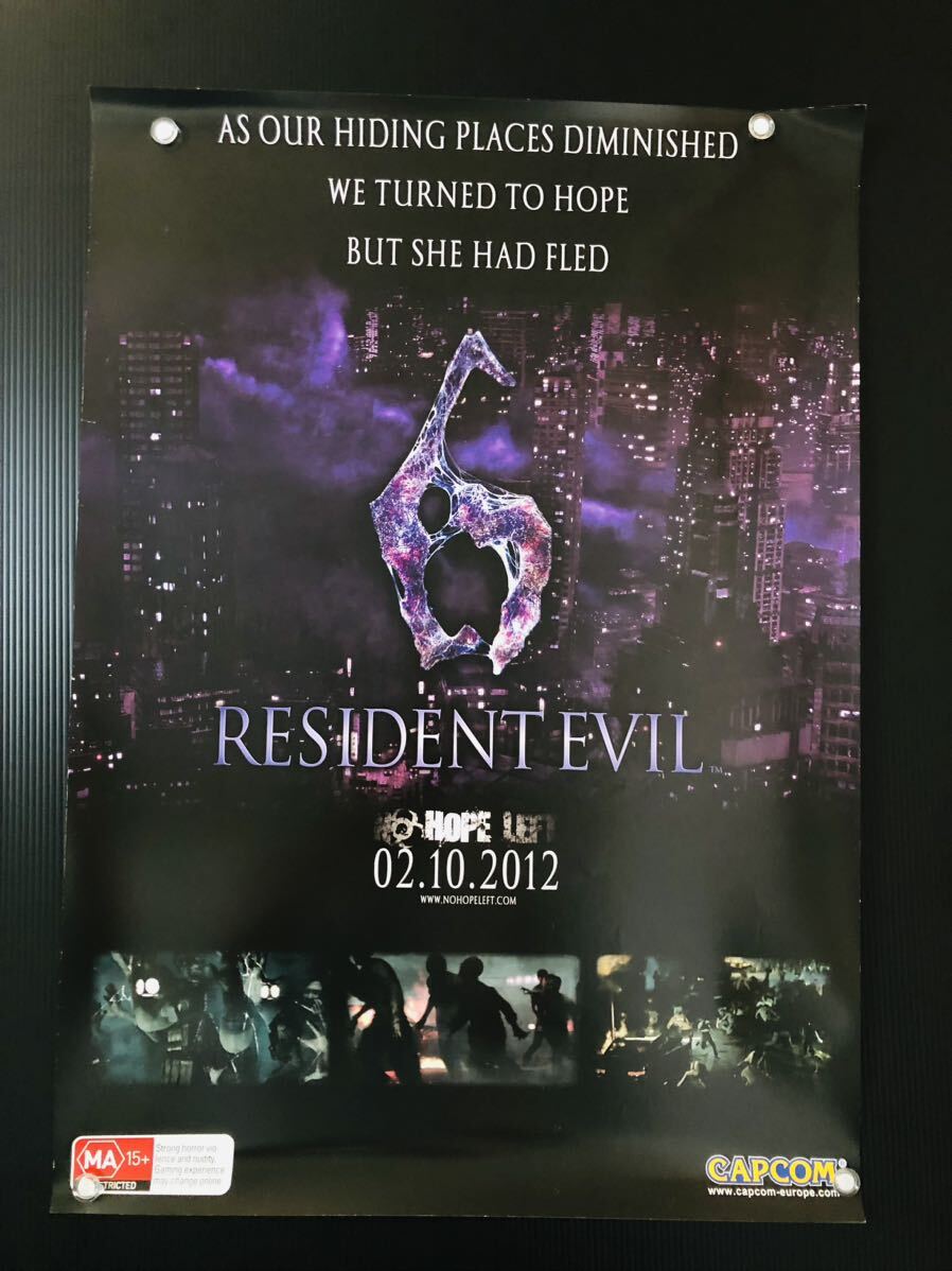 バイオハザード6 BIOHAZARD 6 / Resident Evil CAPCOM カプコン : A1サイズ 両面ポスター（同デザイン）非売品 正規品海外もの_画像1