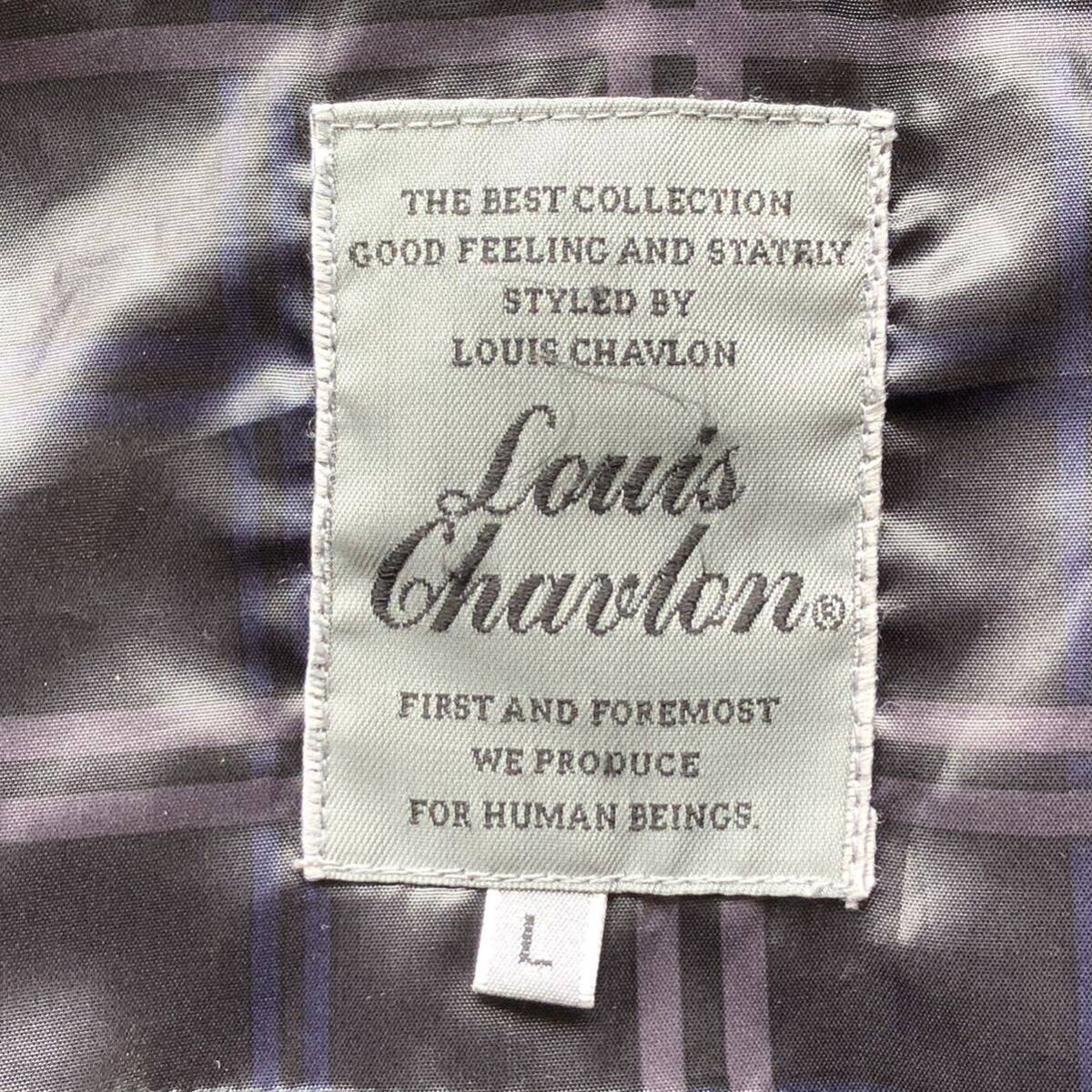 【Louis Chavlon】ルイシャブロン ジャケット ジャンパー 黒 ブラック 格子柄 メンズ ジップアップ 中綿 ブルゾン トップス L/Y7711BB_画像8