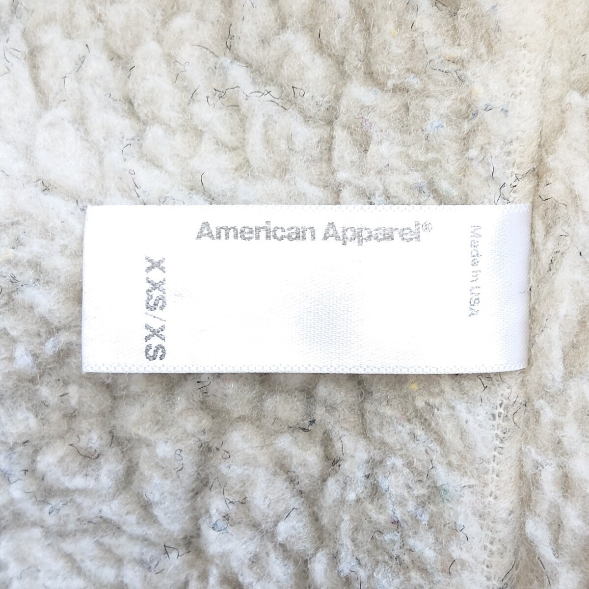USA製【American Apparel】アメリカンアパレル ロング コート 裏ボア 防寒 フード 無地 ジップアップ ブラック 黒 メンズ XS /Y8082CC_画像9