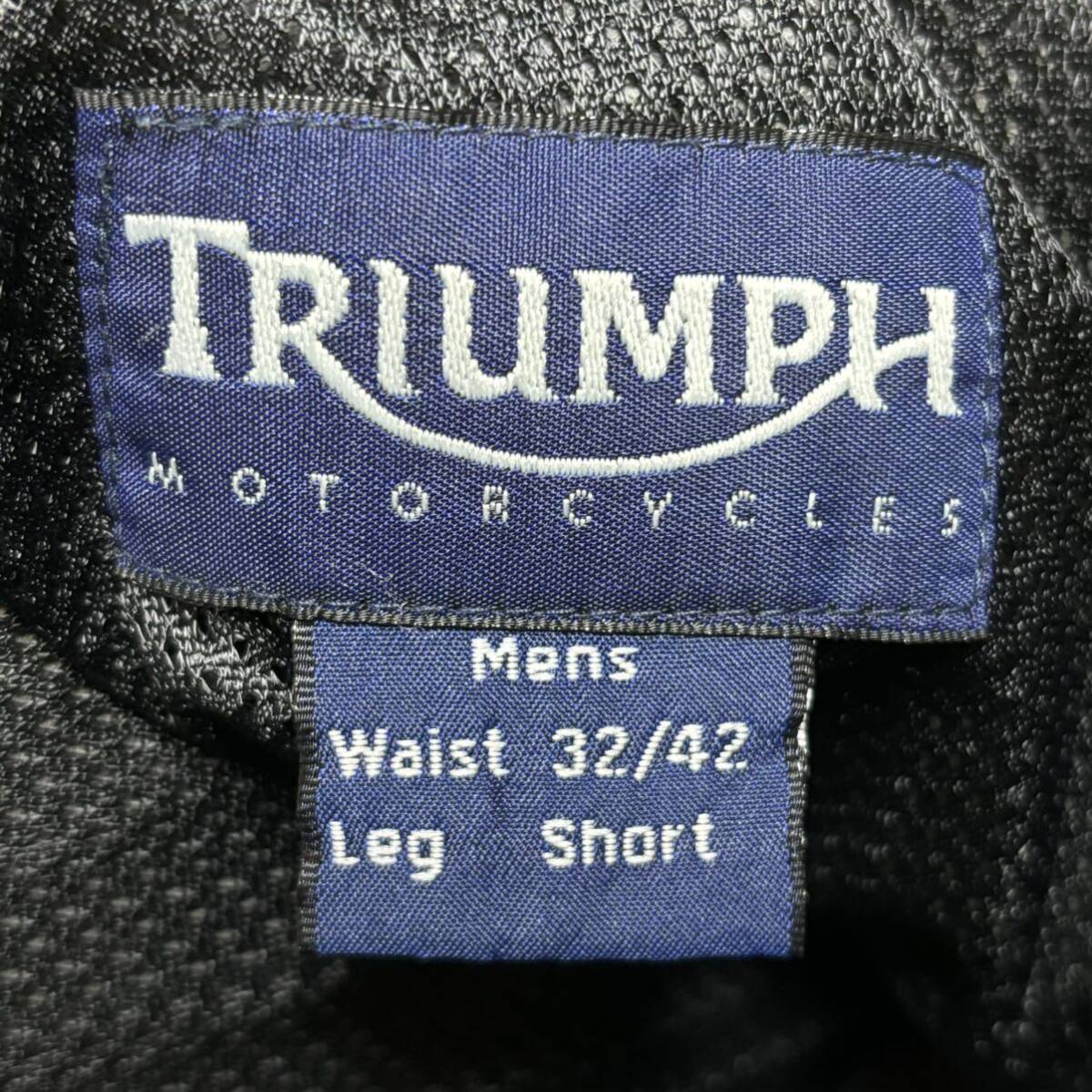 【TRIUMPH】トライアンフ ライディングパンツ ブラック 黒 MOTOR CYCLES バイク プロテクター TriTex メンズ サイズ32/42/Y8573SS_画像8