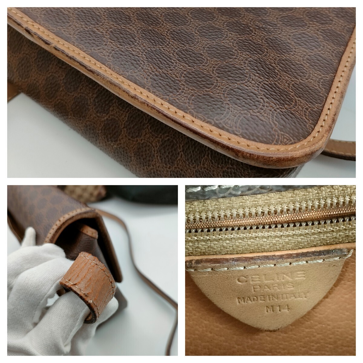 1円〜 ブランドバッグ 3点おまとめ GUCCI グッチ CELINE セリーヌ YVES SAINT LAURENT イブサンローラン ショルダーバッグ トート ジャンク_画像3