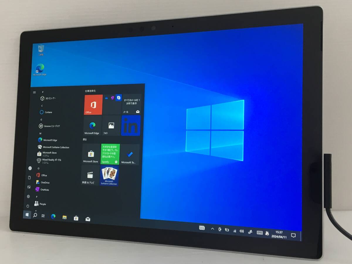 ☆【SIMフリー】Microsoft Surface Pro 5 model:1807『Corei5(7300U)2.6Ghz/RAM:8GB/SSD:256GB』12.3インチ LTE Win10Pro 動作品 ※難あり