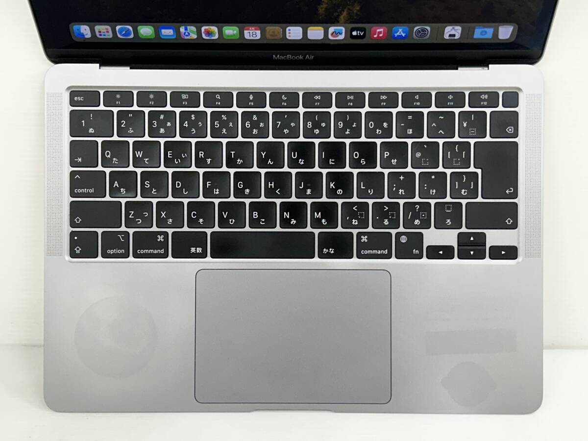 【良品 13.3インチ】Apple MacBook Air(M1,2020) A2337/apple M1チップ 8C 3.2GHz/RAM:16GB/SSD:256GB space gray Sonoma 動作品の画像6