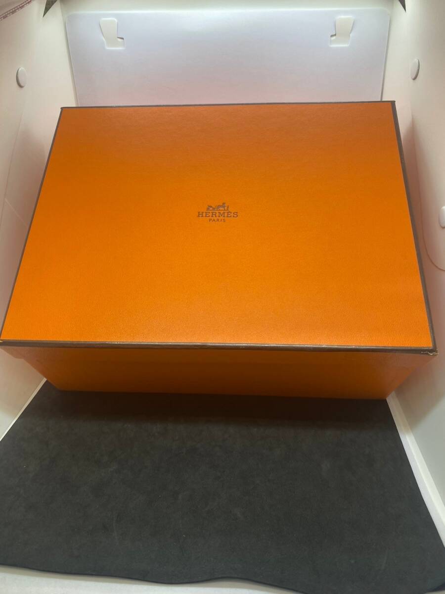 MS-5956 HERMES/エルメス シェーヌダンクル ティーカップ&ソーサー 2客セット ホワイト×ブルー 未使用保管品の画像8