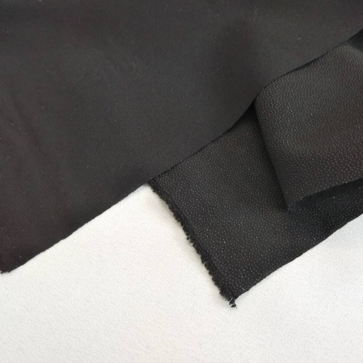 1489< bonding core ( is gire)> black approximately 3.5m corresponding (92cm width equivalent )* polyester 100%*ITX50* smooth & soft .& middle meat & a little flexible * hand made .!