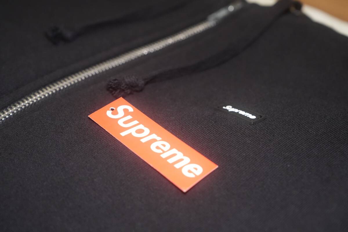 【美品】Supreme シュプリーム Small Box Zip Up Sweatshirt スモールボックスジップアップパーカー(SS19SW70) ブラック M■送料無料の画像10