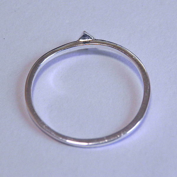 シンプルなシルバーリング 菱形の指輪 16.5号指輪 ダイヤ シルバーアクセサリー シルバー925 銀_画像5