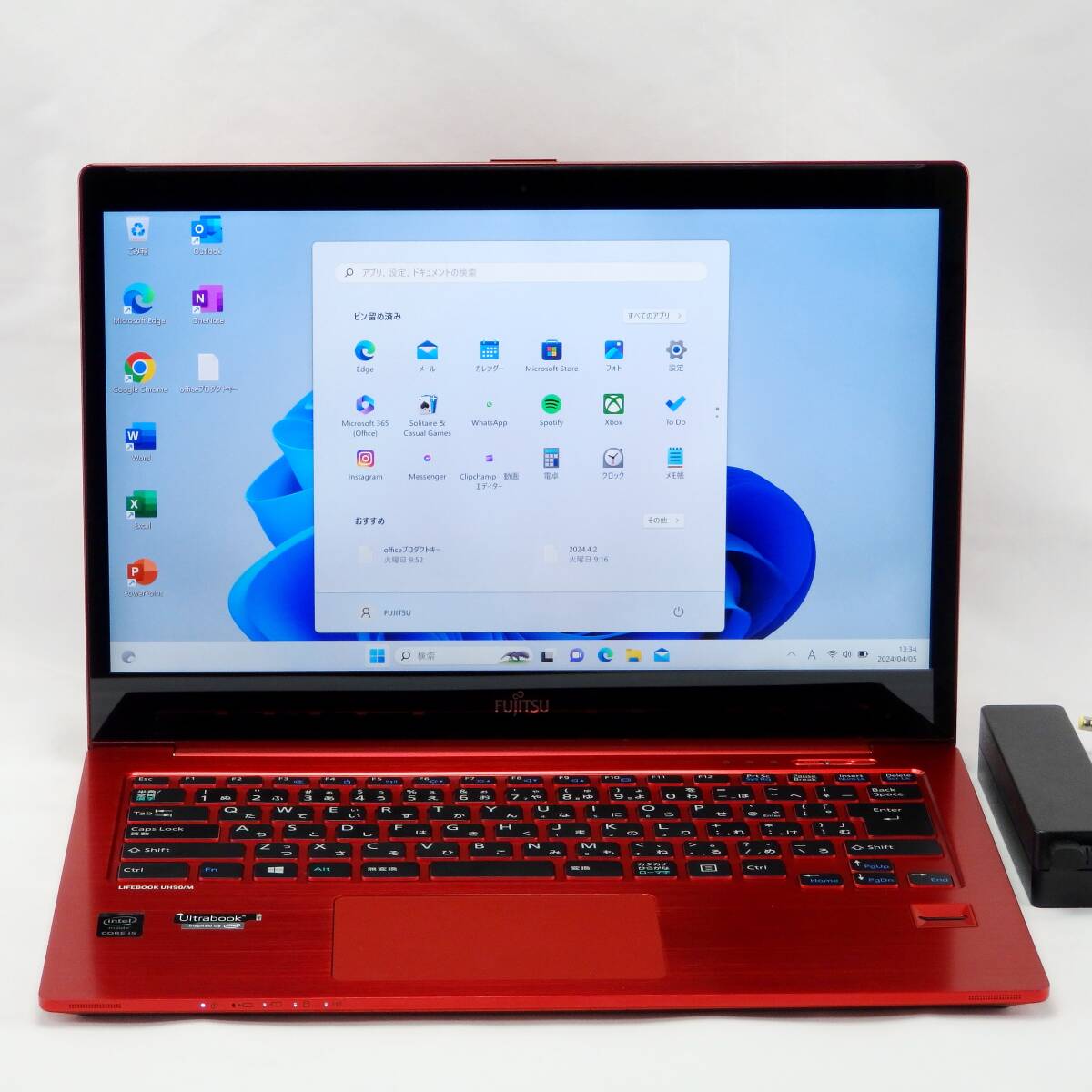 【超美品】LIFEBOOK UH90/M★Core i5-4200U/HDD500GB/4GBメモリ/14型/超高解像度WQHD+/タッチパネル/WLAN/Webカメラ/Win11/Office H＆B2019の画像3