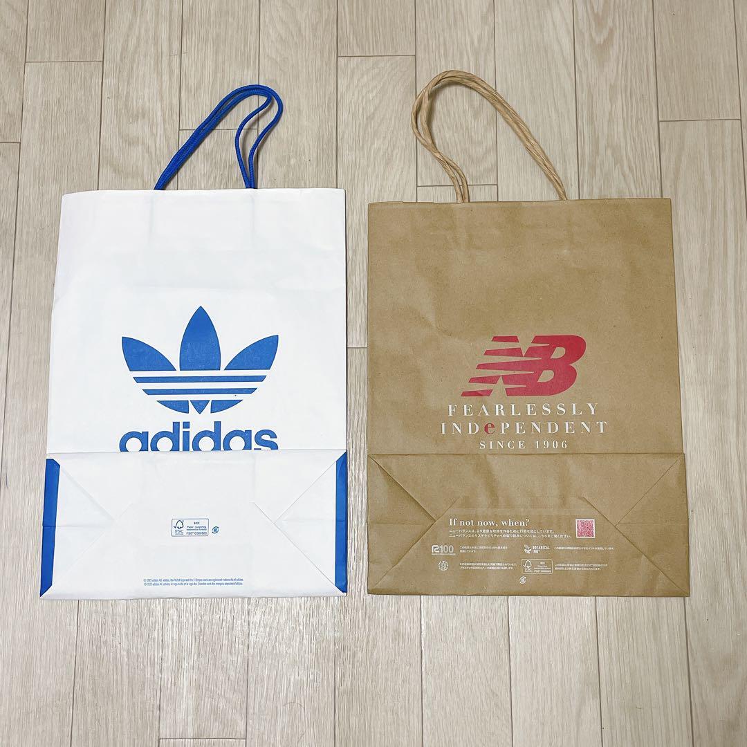 ショップ紙袋 adidas new balance 2点 アディダス ニューバラ_画像2