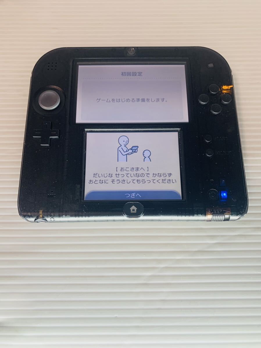 【1円スタート】 ニンテンドー2DS クリアブラック 任天堂 Nintendo 動作確認・起動確認済み 初期化◯_画像2