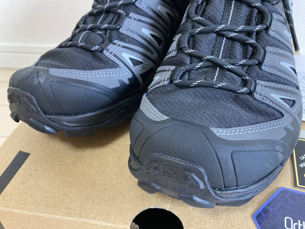 サロモン SALOMON X ULTRA PIONEER MID GTX ゴアテックス BLACK/MAGNET/MONUMENT 27.5cm 中古美品 送料無料 1円スタート！の画像2