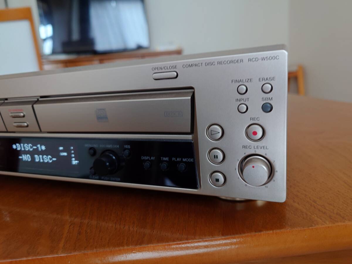 SONY ソニー RCD-W500C CDレコーダー チェンジャー 通電確認済み　リモコン付　シリアル番号有_画像3