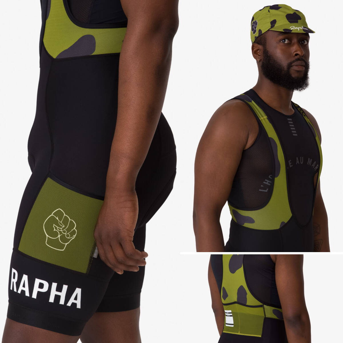 新品 Rapha + Patta 特別限定版 Pro Team Training Cargo Bib Shorts XLサイズ ラファ パタ プロチーム カーゴ ビブショーツ ポケット付き_画像5