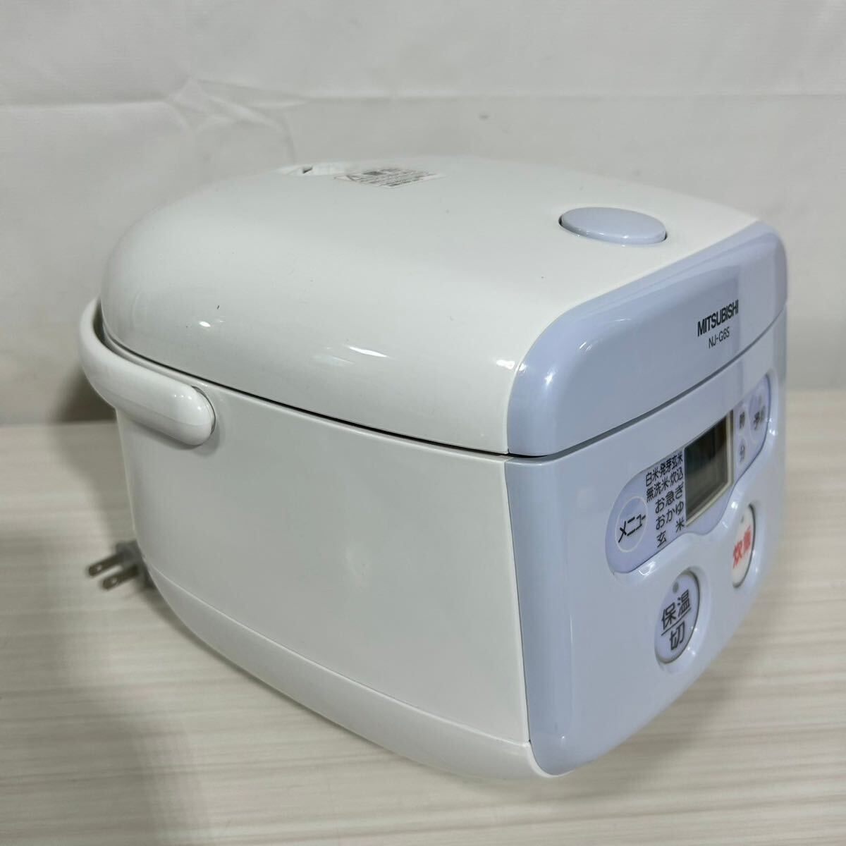 Y330/MITSUBISHI/三菱/炊飯器/NJ-G6S/2005年製/ジャー0.63L/3合炊き/3.3合炊き/ホワイト/白/一人暮らし/新生活/ブルー/水色の画像9