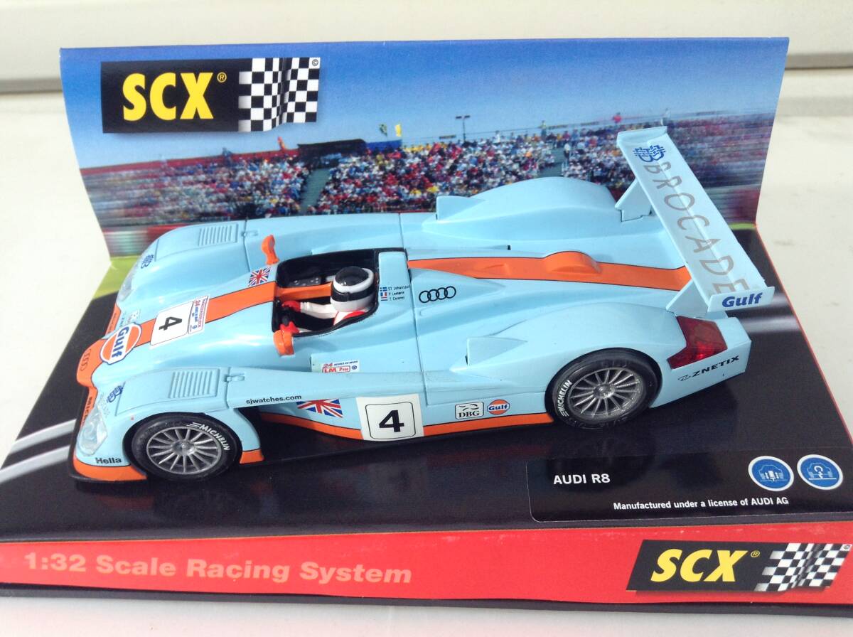 ◆◆◆TECNI-TOYS//SCX//Gulf AUDI R8 スロットカー 1/32//ガルフ アウディ R8// 未使用品・保管品・１円スタート！格安！！◆◆◆