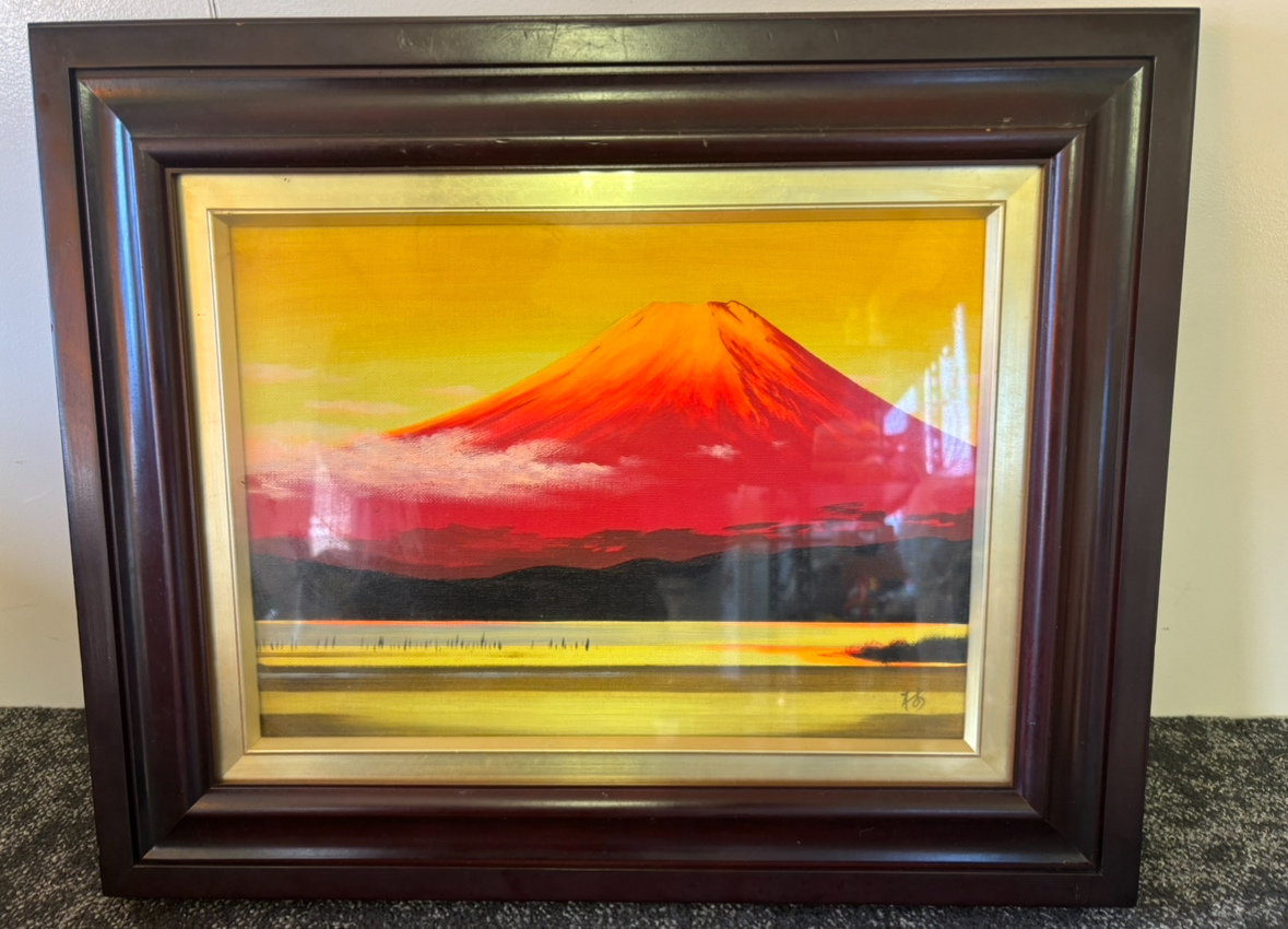 Yahoo!オークション - 1000円スタート 油絵 風景画 赤富士 山 Yahoo!オークション - 1000円スタート 油絵 風景画 赤富士 山