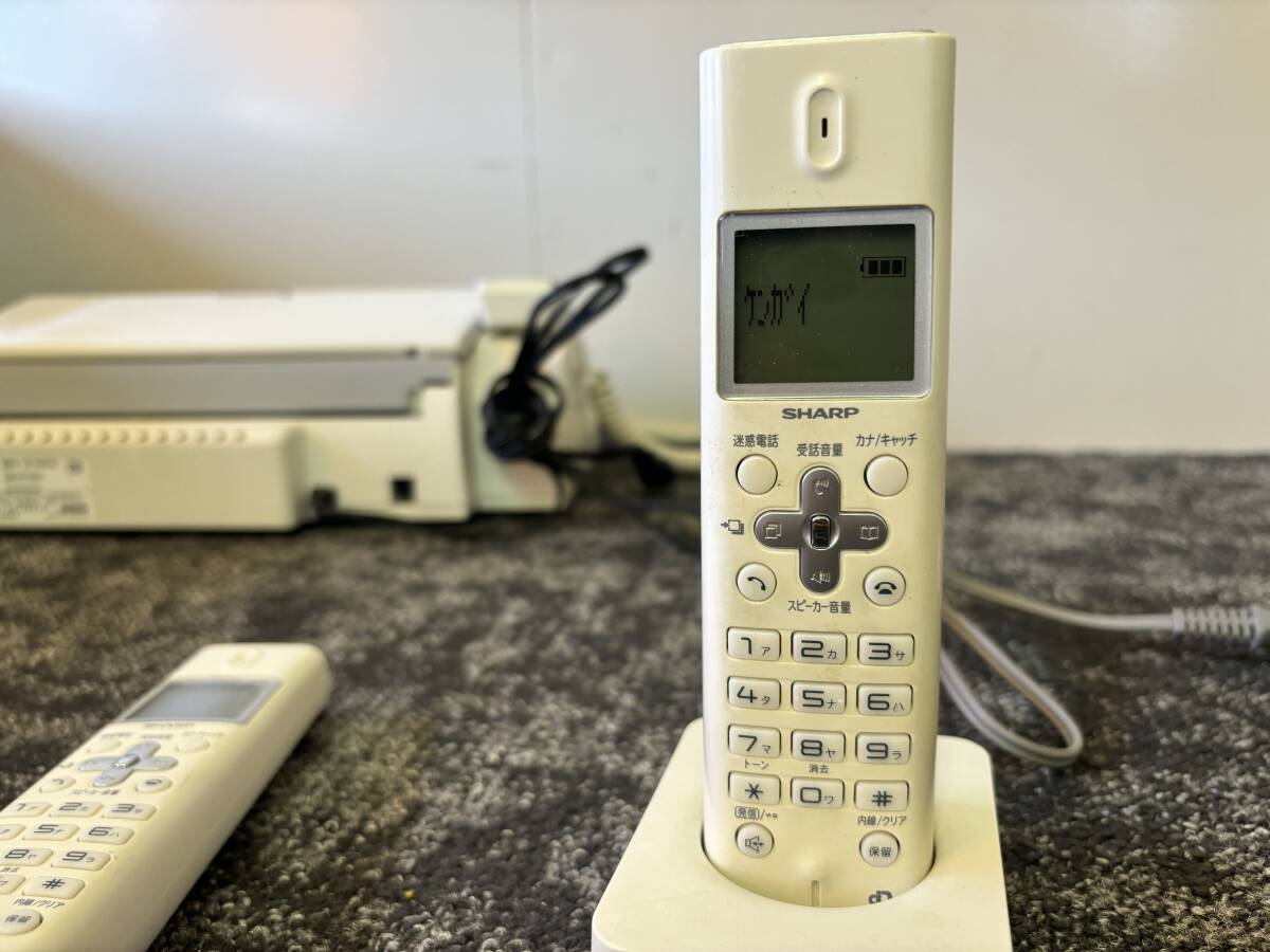 1000円スタート SHARP シャープ パーソナル ファクシミリ 電話機 UX-DS6CW 子機 充電器 付きの画像9