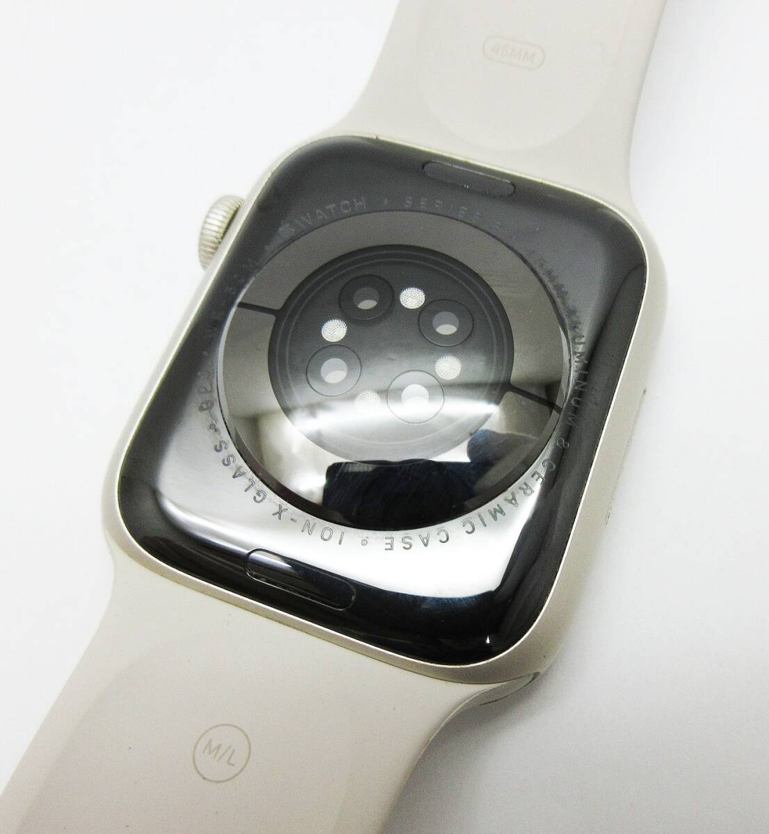 KM-4146《Apple Watch Series 8》MNP23J/A A2771★GPSモデル★45mm★32GB★バッテリー容量100％★スターライト★アップルウォッチ★の画像6