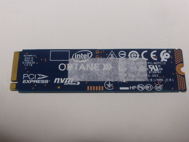 intel Optane Memory H10 with Solid State Storage 32GB Optane/1024GB NAND 電源投入回数147回 使用時間258時間 正常100% HBRPEKNX0203A_画像2