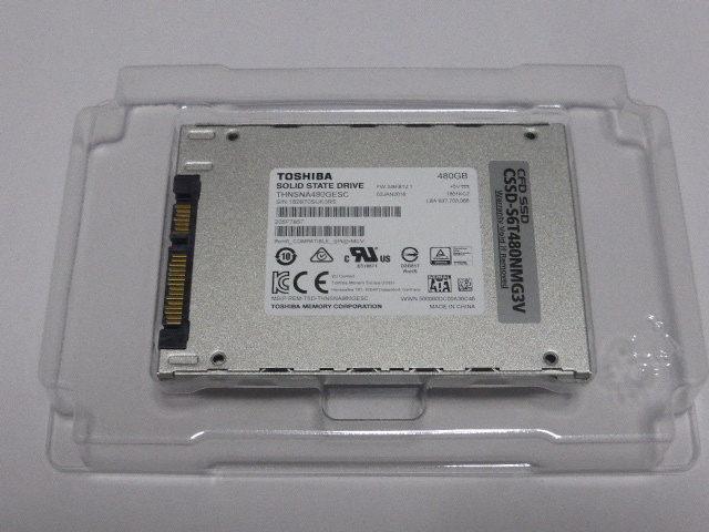 CFD SSD SATA 2.5inch 480GB 電源投入回数17回 使用時間16時間 正常99%判定 中古品です CSSD-S6T480NMG3V TOSHIBA THNSNA480GESC_画像4