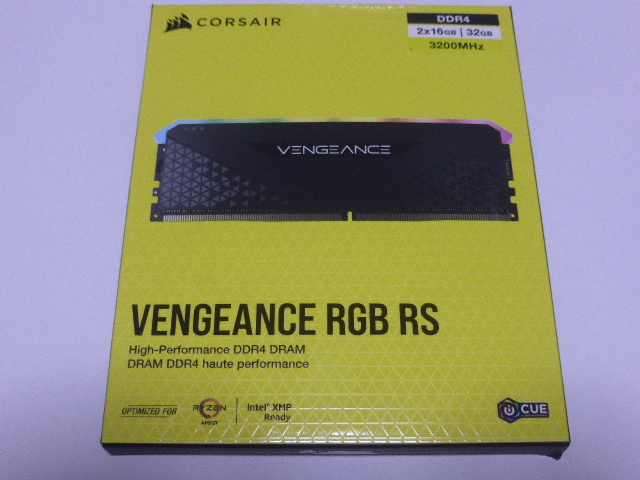 メモリ デスクトップ用 メモリ CORSAIR VENGEANCE RGB RS DDR4-3200 PC4-25600 16GBx2枚 合計32GB CMG32GX4M2E3200C16 起動確認済みです
