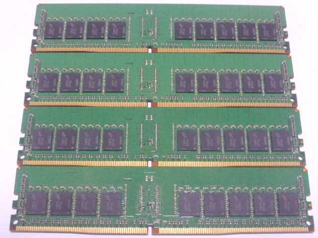 メモリ サーバーパソコン用 Micron DDR4-2400 (PC4-19200) ECC Registered 8GBx4枚 合計32GB 起動確認済です MTA18ASF1G72PZ-2G3B1IG②の画像3