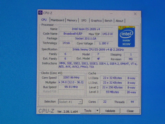 INTEL Server for CPU XEON E5-2699v4 22 core 44s red 2.20GHZ SR2JS FCLGA2011-3 CPU only start-up verification is settled 