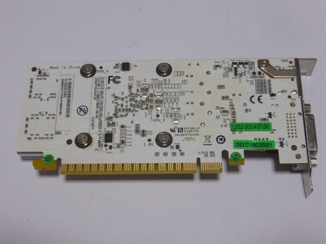 NVIDIA グラフィックボード GeForce GT1030 EX OC White PCI-E 2GB GDDR5 64Bit w/HDMI/DVI-D HDMIにて画面出力確認済 本体のみ 中古品ですの画像4