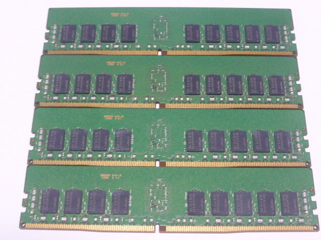 メモリ サーバーパソコン用 Samsung DDR4-2400 (PC4-19200) ECC Registered 8GBx4枚 合計32GB 起動確認済です M393A1G40DB1-CRC0Q⑤_画像3