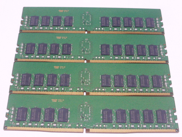 メモリ サーバーパソコン用 Samsung DDR4-2400 (PC4-19200) ECC Registered 8GBx4枚 合計32GB 起動確認済です M393A1G40DB1-CRC0Q⑦の画像3