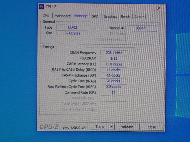 メモリ デスクトップ用 Crucial 1.5V DDR3-1600 PC3-12800 8GBx4枚 合計32GB 起動確認済みです_画像4