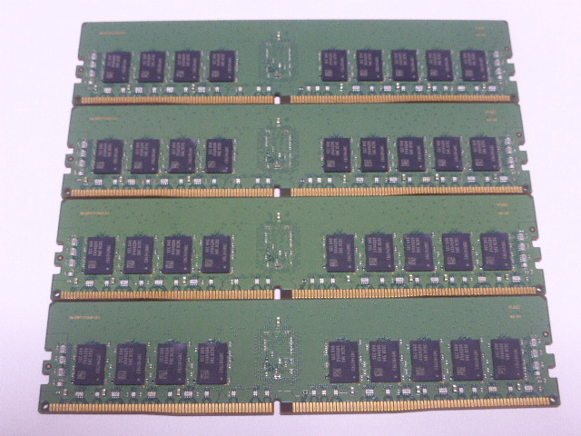 メモリ サーバーパソコン用 Samsung DDR4-2400 (PC4-19200) ECC Registered 8GBx4枚 合計32GB 起動確認済です M393A1G40EB1-CRC0Q_画像4