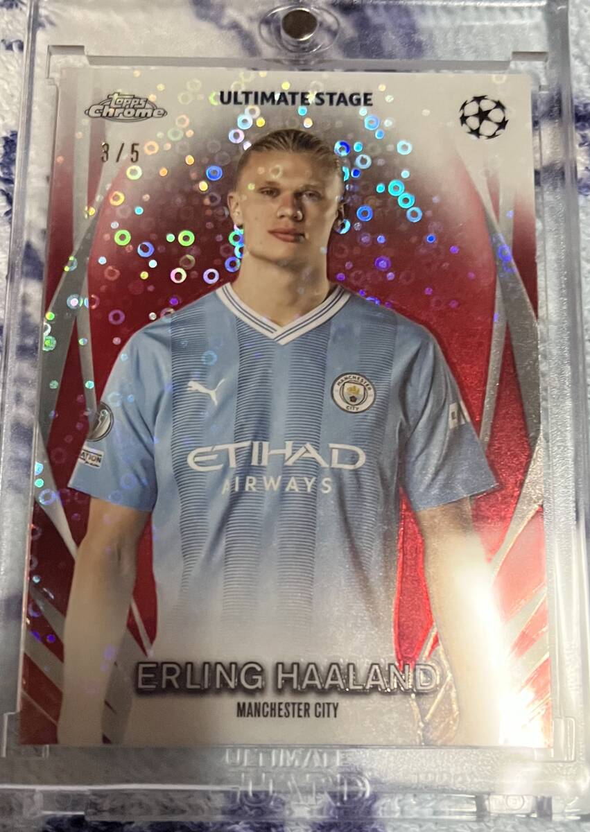 ・超希少・5枚のみ Erling Haalad アーリング・ハーランド 2023-24 Topps UEFA Club Competitions Ultimate Stage Chrome 3/5の画像1