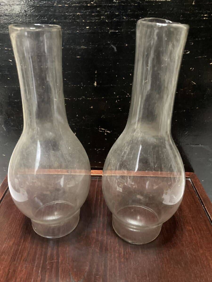 オイルランプ ホヤ瓶 2個の画像1