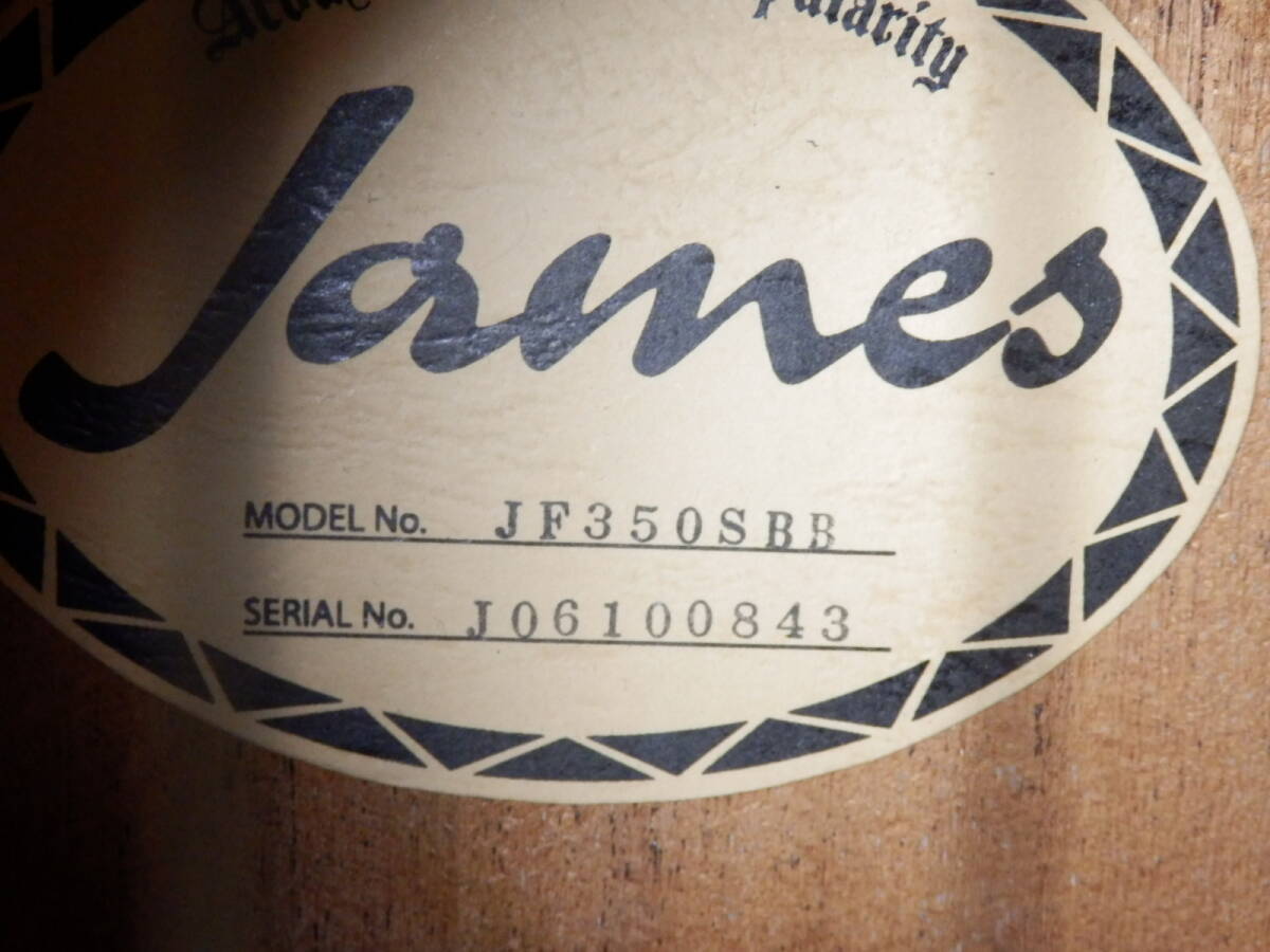 Jamesジェームス JF350SBB アコースティックギター_画像7